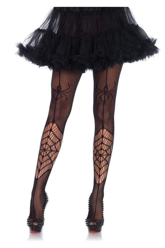 Leg Avenue Itsy Bitsy Spider Tights Black in One Size