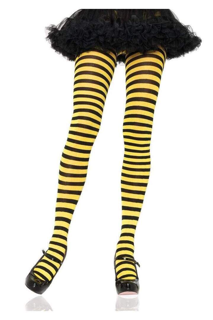 Leg Avenue Jada Striped Women's Tights in One Size 10