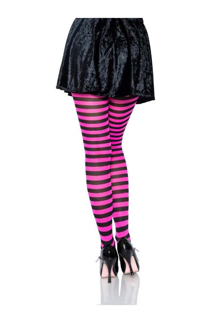 Leg Avenue Jada Striped Women's Tights in One Size 13