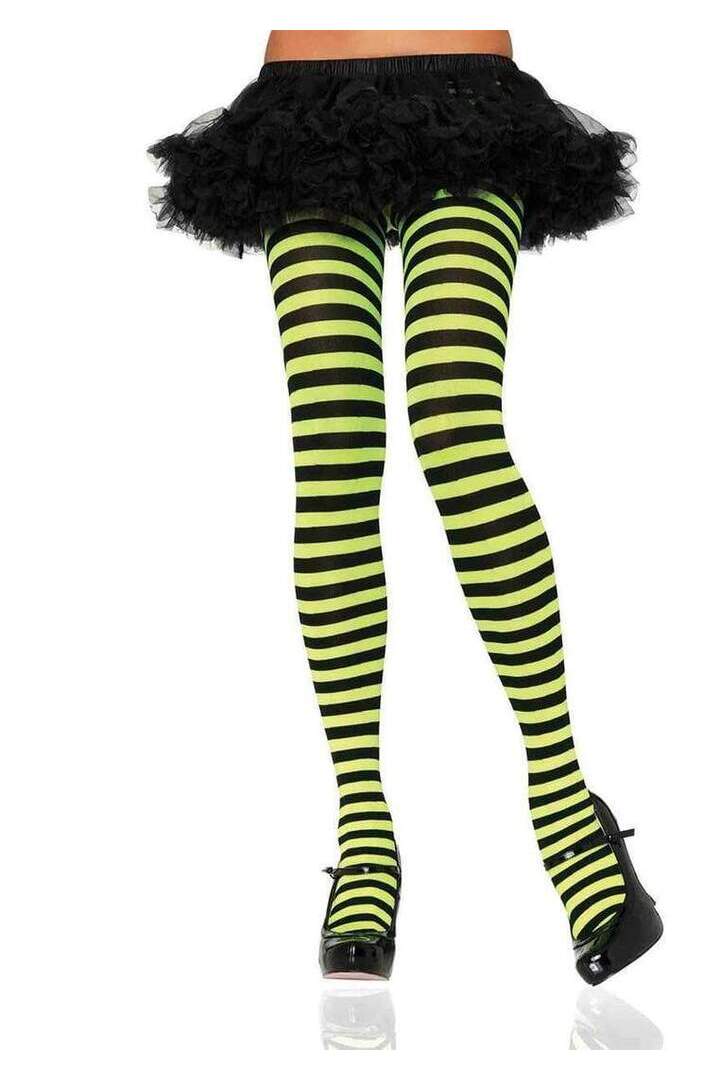 Leg Avenue Jada Striped Women's Tights in One Size 15