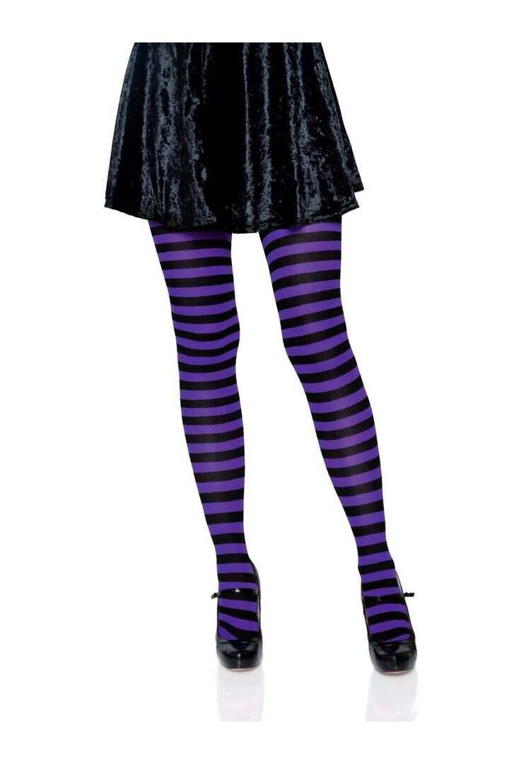 Leg Avenue Jada Striped Women's Tights in One Size 6