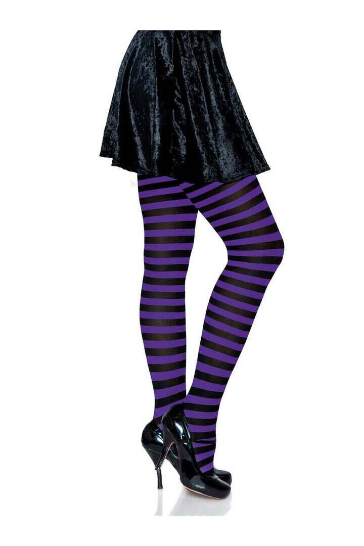 Leg Avenue Jada Striped Women's Tights in One Size 8