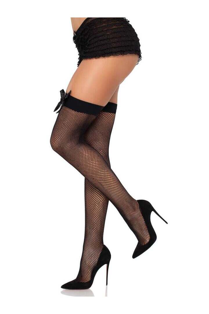 Leg Avenue Josi Fishnet Thigh Highs in One Size 2