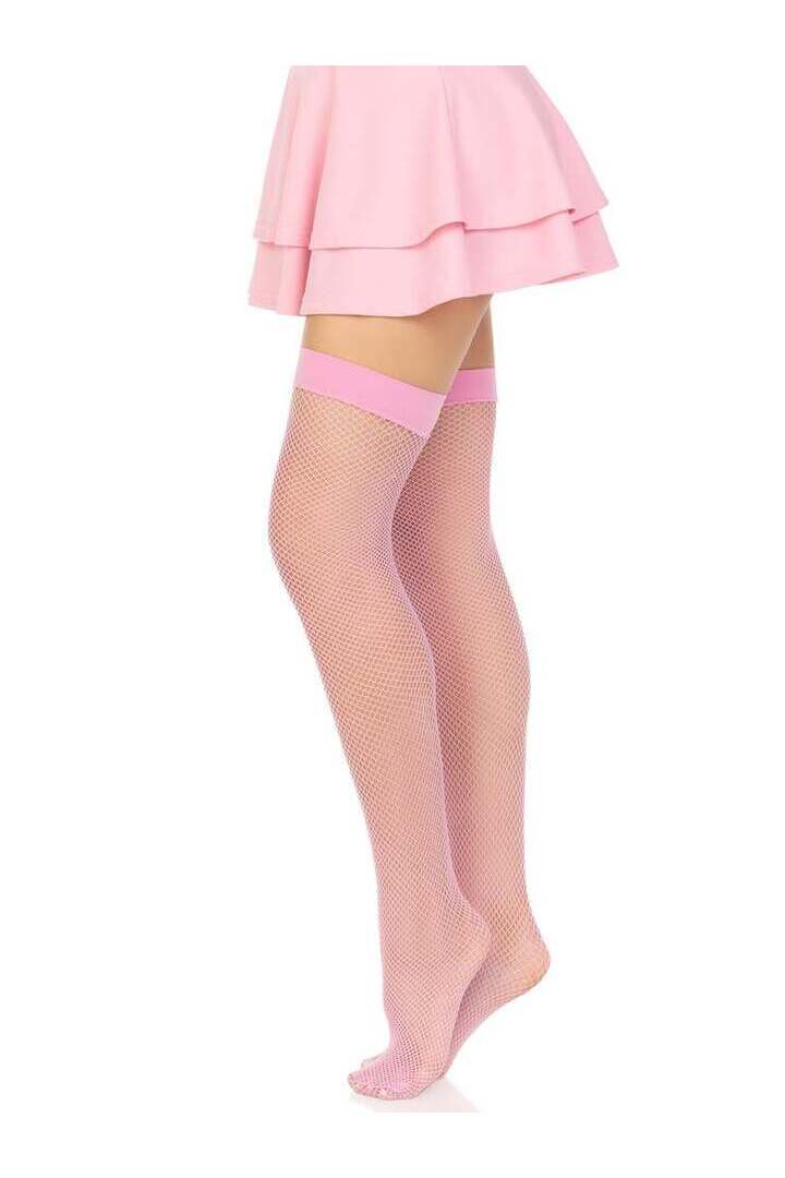 Leg Avenue Joy Fishnet Thigh High Stockings in One Size 5