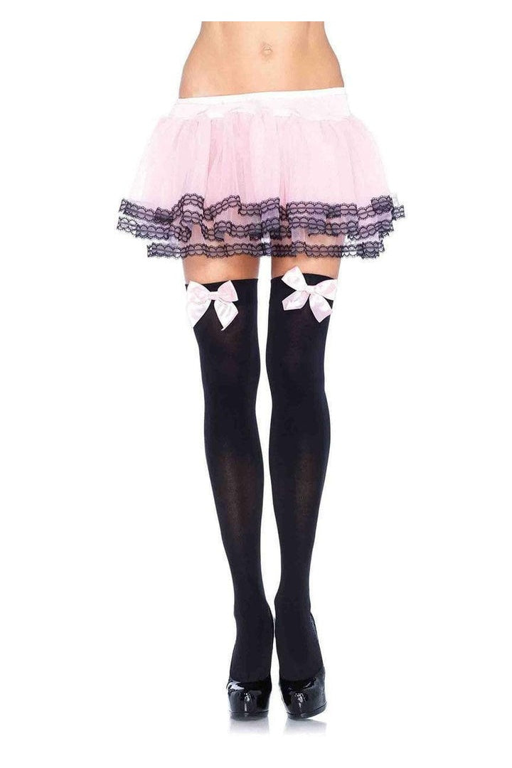 Leg Avenue Kay Opaque Thigh Highs in One Size 12