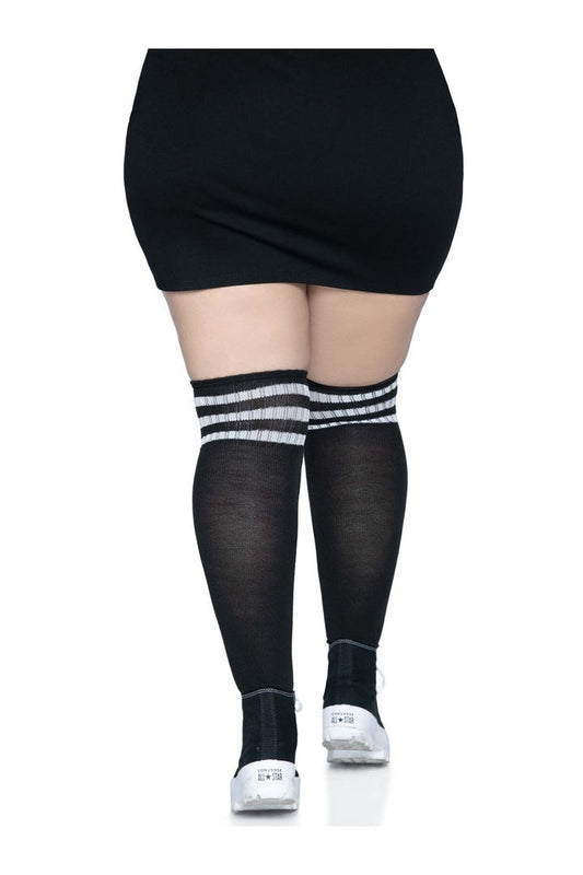 Leg Avenue Kellee Plus Athletic Over The Knee Socks in 1X/2X 1