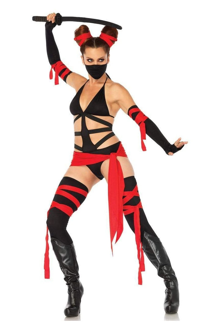 Leg Avenue Killer Ninja Costume Black/Red 2