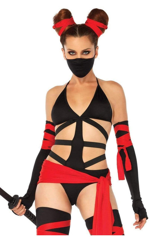 Leg Avenue Killer Ninja Costume Black/Red 6