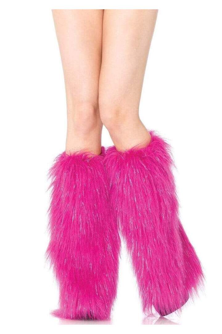 Leg Avenue Kira Furry Leg Warmers in One Size 2