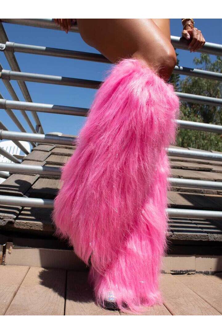 Leg Avenue Kira Furry Leg Warmers in One Size 3