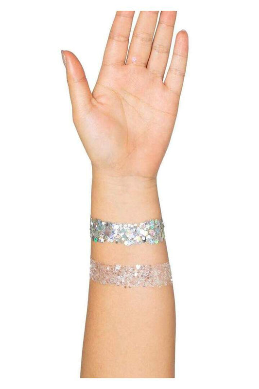 Leg Avenue Kismet Jewels Sticker & Body Glitter Silver in One Size 1