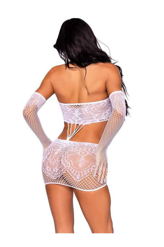 Leg Avenue Kiss Me More Lace Dress Set in One Size 1