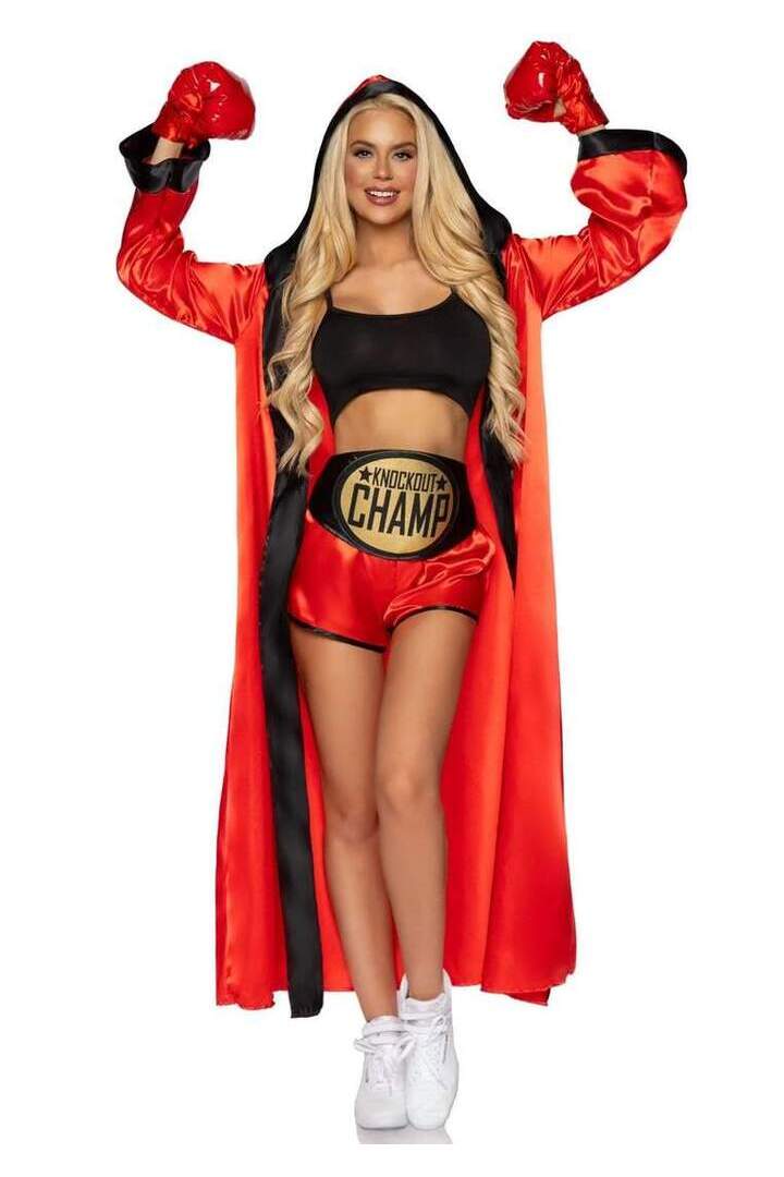 Leg Avenue Knockout Champ Boxer Costume in Red 4