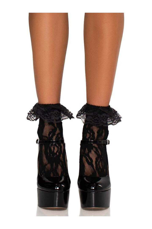 Leg Avenue Liora Socks with Ruffle Cuff in One Size 1