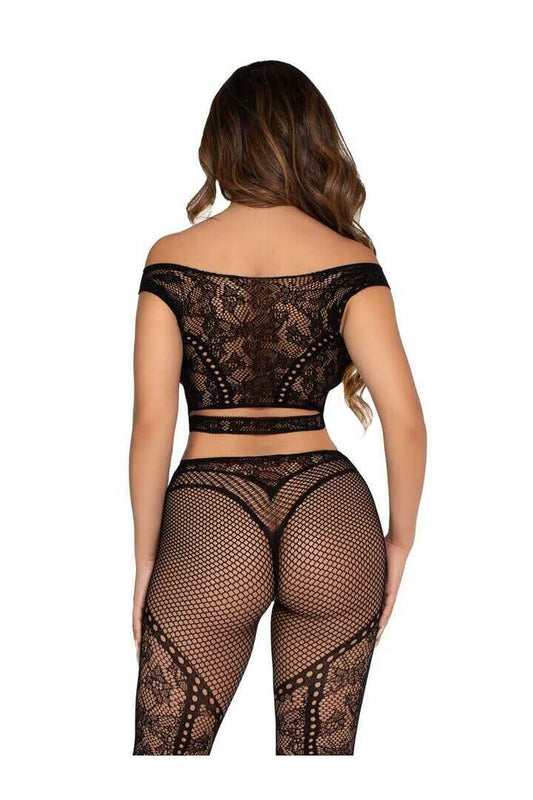 Leg Avenue Love Me Tonight Crop Top and Leggings Set in One Size 1