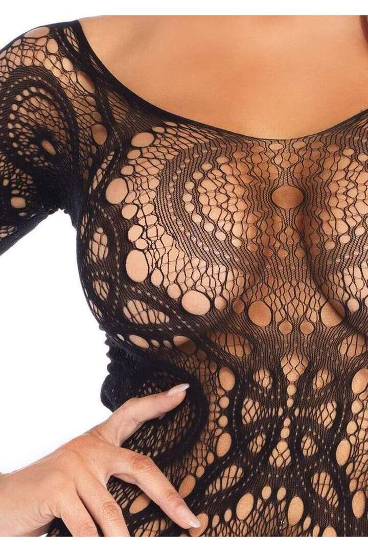 Leg Avenue Love Story Crochet Lace Bodysuit 12