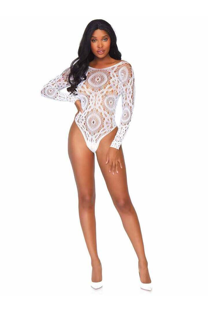 Leg Avenue Love Story Crochet Lace Bodysuit 2