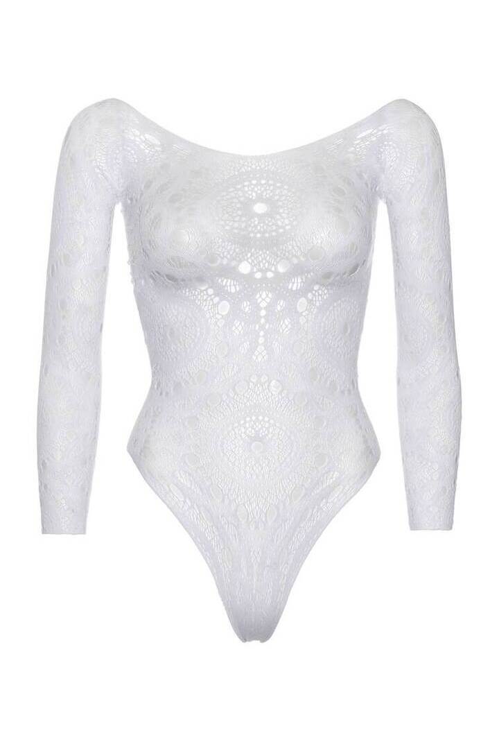 Leg Avenue Love Story Crochet Lace Bodysuit 6