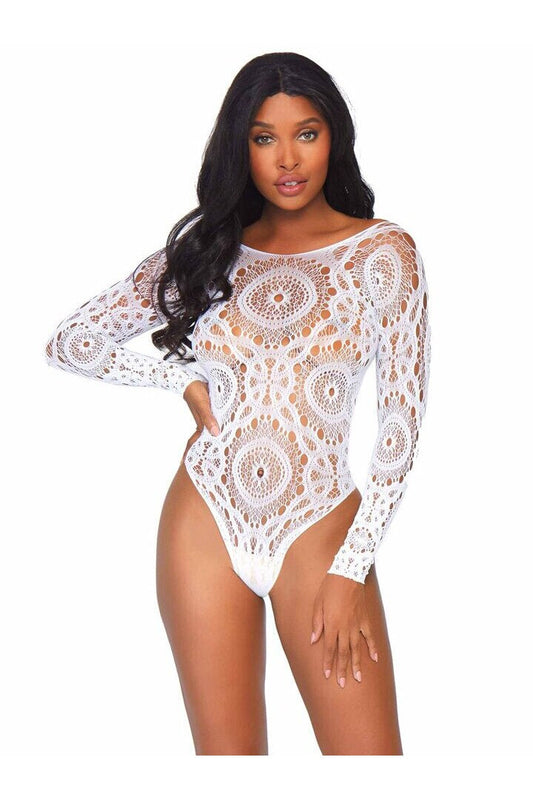Leg Avenue Love Story Crochet Lace Bodysuit