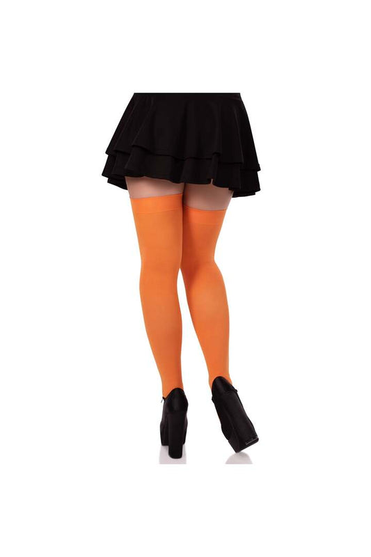 Leg Avenue Luna Thigh High Stockings Orange in One Size 1