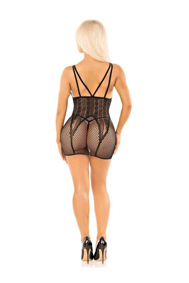 Leg Avenue Mad Love Mini Dress Set Black in One Size 5