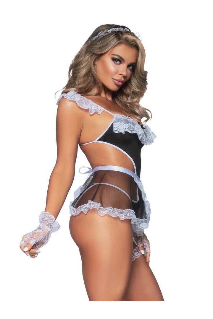 Leg Avenue Maid to Order Costume Black/White 2