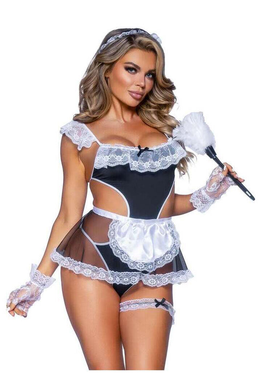 Leg Avenue Maid to Order Costume Black/White