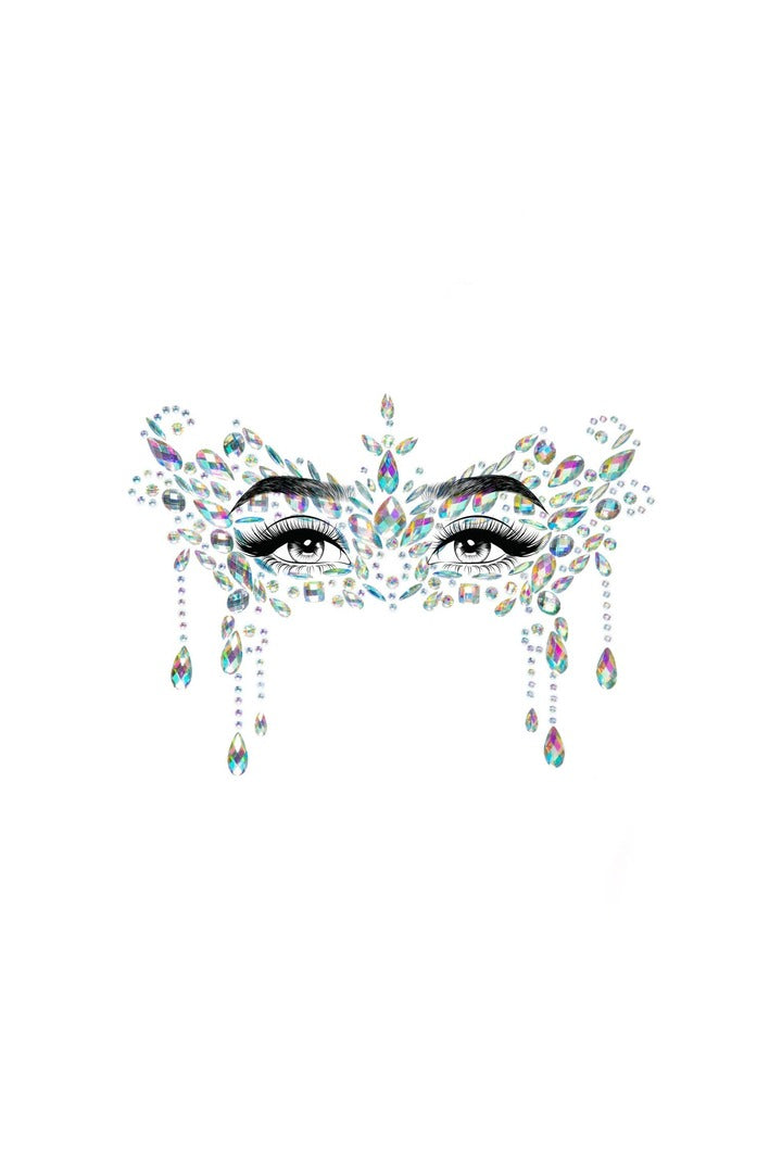 Leg Avenue Masquerade Mask Rhinestone Stick-On Jewels in One Size 3