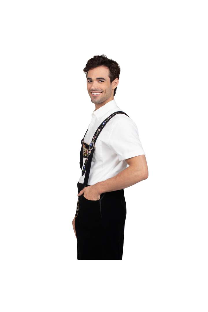 Leg Avenue Men's Bavarian Lederhosen Costume Black 7