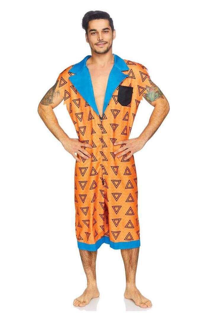 Leg Avenue Men's Bedrock Bro Costume in Orange 2