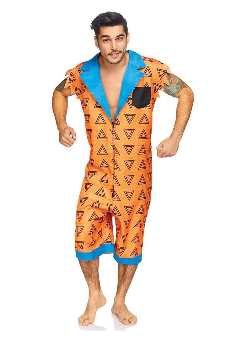 Leg Avenue Men's Bedrock Bro Costume in Orange 3