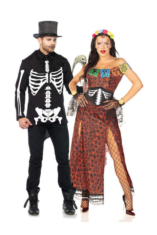 Leg Avenue Men's Bone Daddy Skeleton Costume Black/White in Small 1