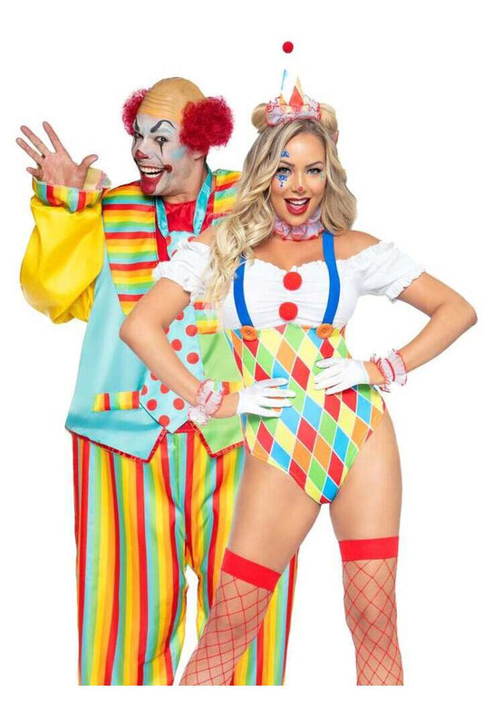 Leg Avenue Men's Circus Clown Costume Set Yellow in One Size 1