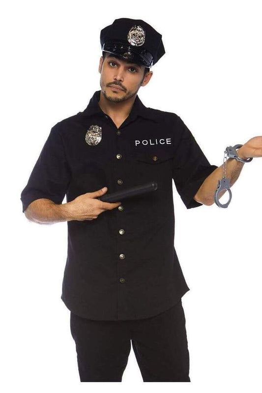 Leg Avenue Men's Cuff Em' Cop Police Costume in Black