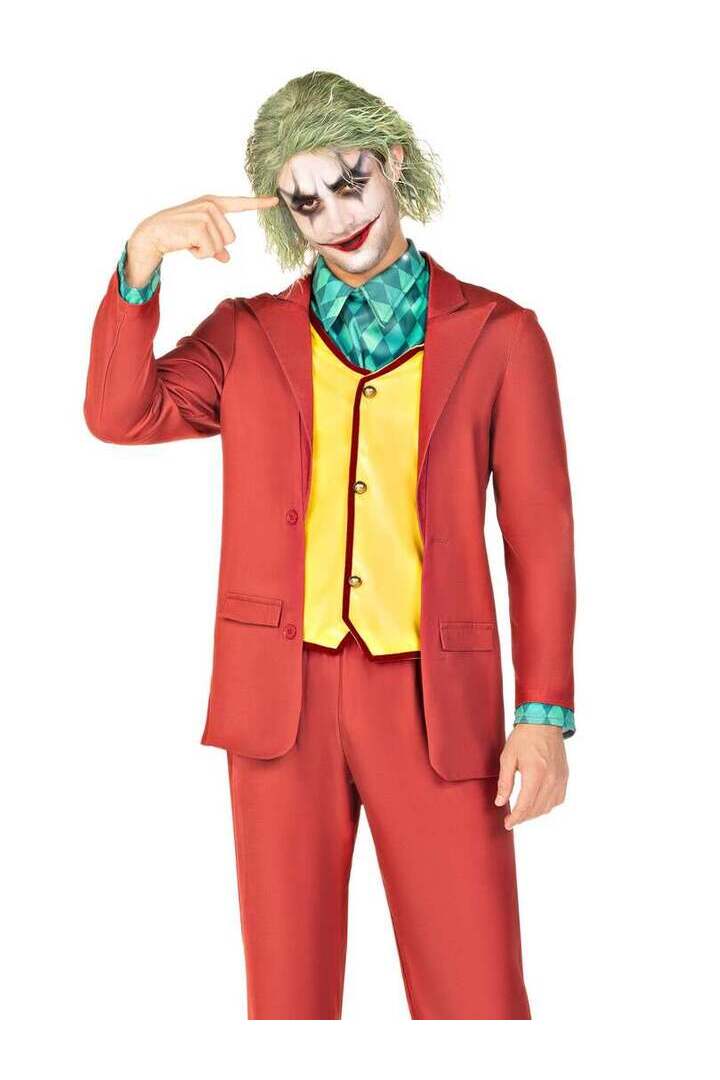 Leg Avenue Men's Deviant Clown Costume in Red 3