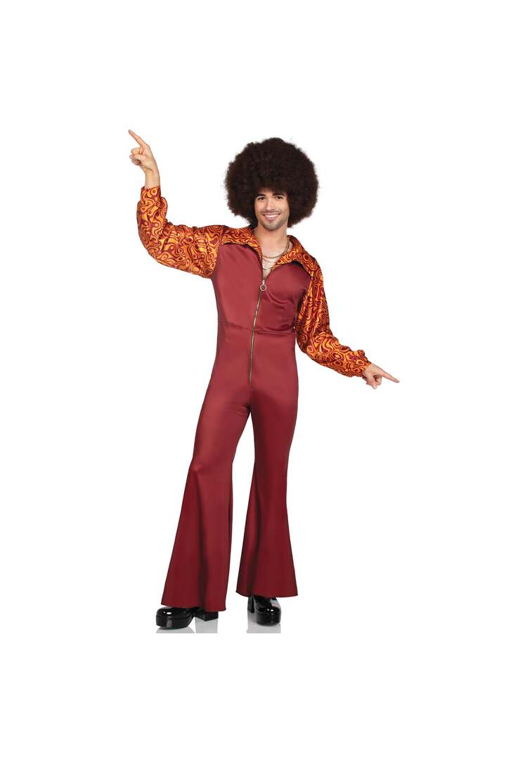Leg Avenue Men's Leisure Suit Disco Costume Orange 4