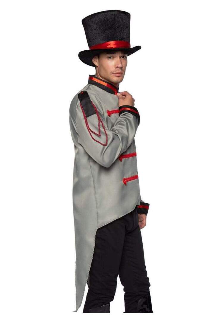 Leg Avenue Men's Military Jacket with Tails in Grey 3