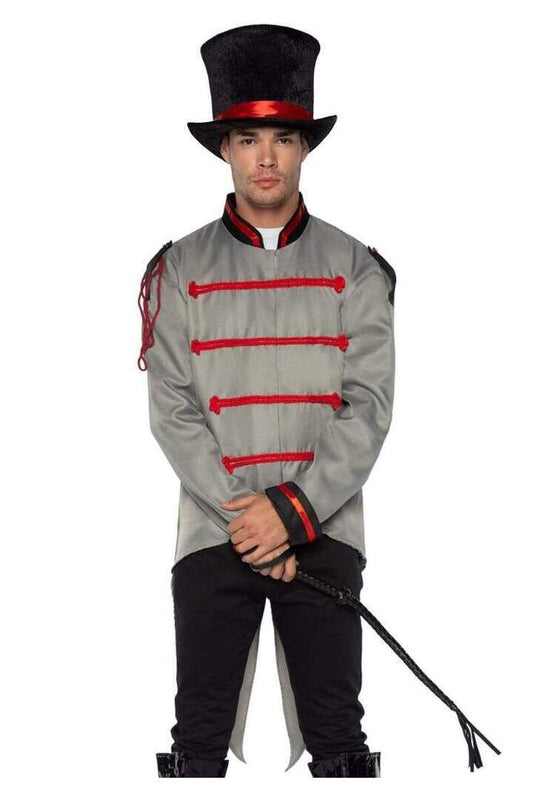 Leg Avenue Men's Military Jacket with Tails in Grey