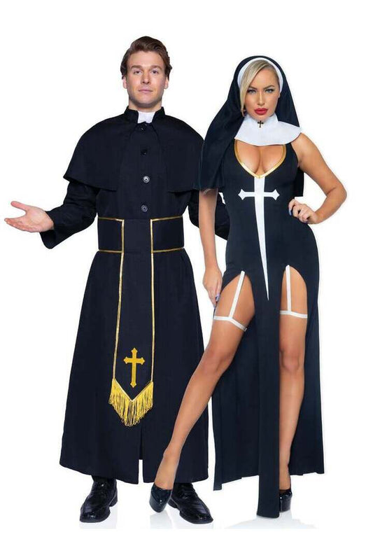Leg Avenue Men's Priest Costume in Black 1