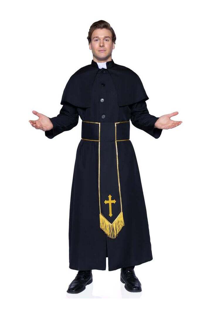 Leg Avenue Men's Priest Costume in Black 3