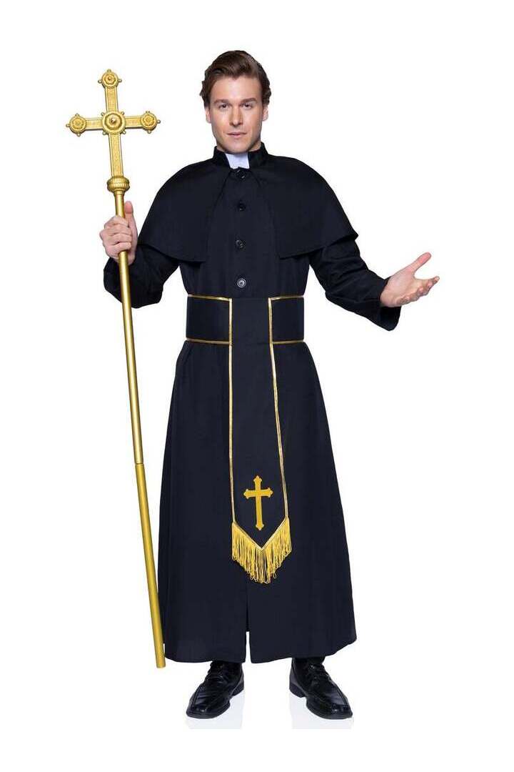 Leg Avenue Men's Priest Costume in Black 6