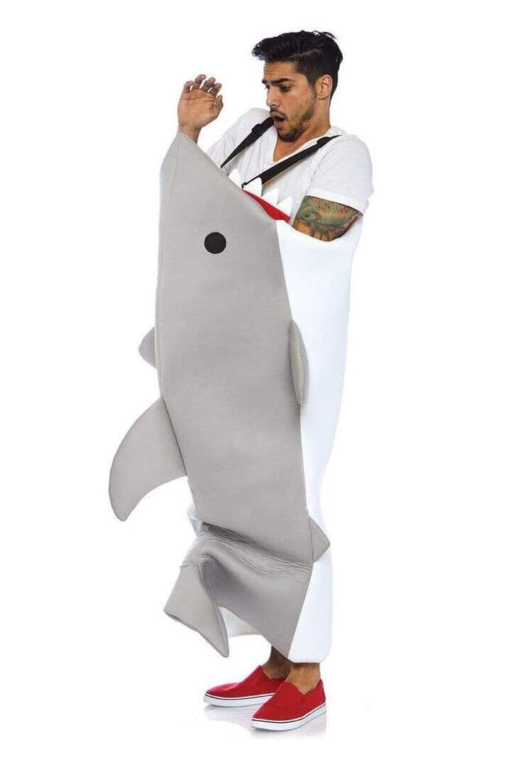 Leg Avenue Men's Shark Attack Costume Grey in One Size 2