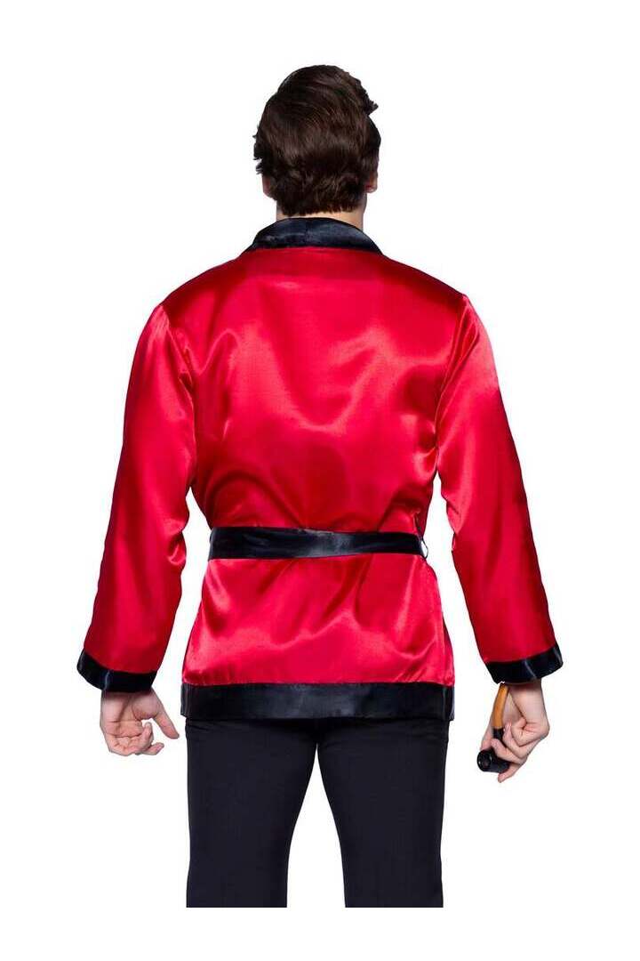Leg Avenue Men's Smoking Jacket Costume Burgundy/Black in One Size 3