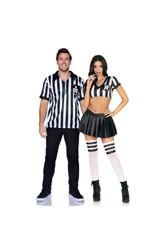 Leg Avenue Men's Sports Referee Costume Black/White 1