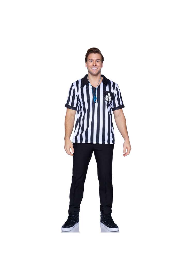 Leg Avenue Men's Sports Referee Costume Black/White 2