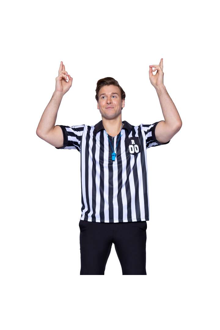 Leg Avenue Men's Sports Referee Costume Black/White 6