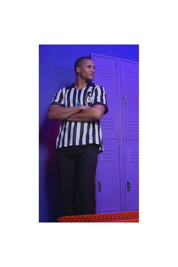 Leg Avenue Men's Sports Referee Costume Black/White 7