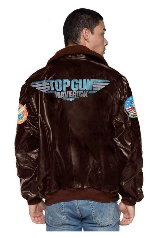 Leg Avenue Men's Top Gun: Maverick Bomber Jacket Brown 1
