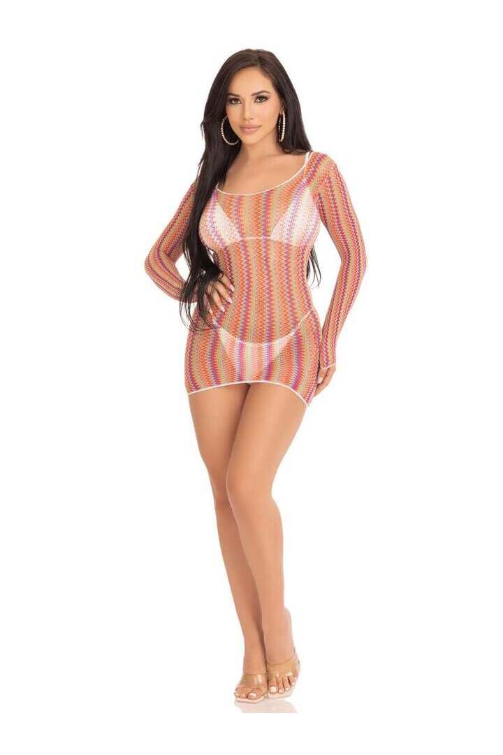 Leg Avenue Midsummer Striped Mini Dress Multicolor in One Size 2