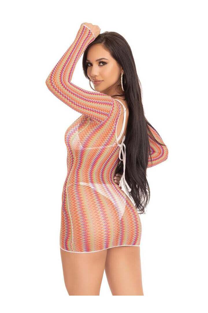 Leg Avenue Midsummer Striped Mini Dress Multicolor in One Size 3